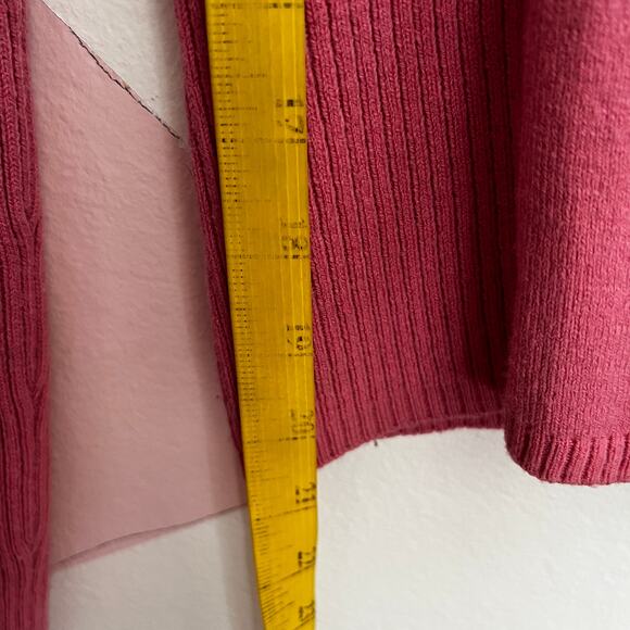 Vintage Y2K Pink Turtleneck Sweater 2000s Retro 90s Coquette Medium - Picture 4 of 5